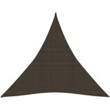 vidaXL Senčno jadro 160 g/m² rjavo 3,6x3,6x3,6 m HDPE Cene