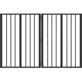  Vrata za pse 2 pcs Crna 60 x 80 cm Cinkani čelik | shoptok.hr