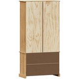 vidaXL Steklena vitrina VIGO 85x35x170 cm trdna borovina | Shoptok.si