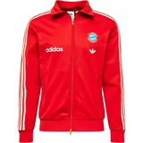 Adidas Jakna za vježbanje 'FCB' narančasto crvena / bijela
