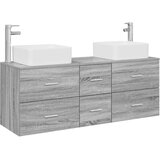  Set ormarića za kupaonicu 3 kom. Siva Sonoma 49,5 x 41 x 63 cm | shoptok.hr