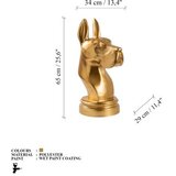 WALLXPERT Dekorativna figura psa Danua, zlatna | Eponuda.ba