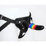 Colourful Love Strap On Solid Dildo
