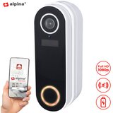 Alpina Smart Doorbell pametni video zvonec, WiFi, Full HD, aplikacija, Android + iOS, brezžični, polnilna baterija, zaznavanje gibanja, nočno snemanje, (20533078) | Shoptok.si
