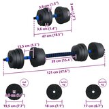  2-v-1 set dumbbelov Črna in modra 121 x 19,5 x 19,5 cm, (5000112431) | Shoptok.si