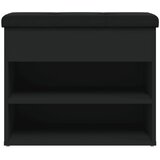  Klupa za cipele crna 62x32x50 cm od konstruiranog drva | Eponuda.com