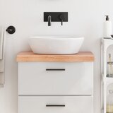  Kupaonska radna ploča svjetlosmeđa 60x40x(2-6) cm masivno drvo | shoptok.hr