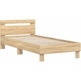  Okvir za krevet s uzglavljem boja hrasta 75x190 cm drveni | shoptok.hr