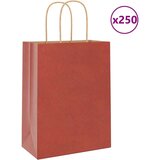  Papirnate vrećice 250 kom s ručkama crvene 21x11x28 cm | shoptok.hr