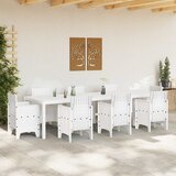  Stol za vrt Bijelo 300 x 100 x 73 cm poliratan | shoptok.hr