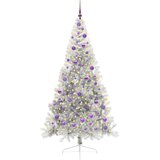  Umjetno predsvijetljeno božićno drvce Srebrno 210 cm PET | shoptok.hr
