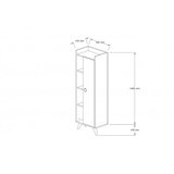 Hanah home Ilgım white bathroom cabinet | Eponuda.ba