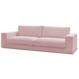 Bobochic Paris Rožnata sedežna garnitura iz rebrastega žameta 274 cm Leonard – | Shoptok.si