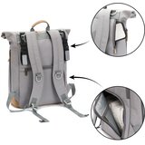 Fillikid torba/ruksak za mamu Rolltop Berlin, stone grey | shoptok.hr