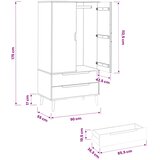 Ormarić MOLDE Karamele 90 x 55 x 175 cm Masivna borovina | shoptok.hr