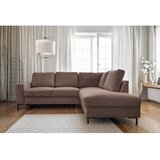 Miuform Smeđa sklopiva kutna garnitura od samta (s desnim kutom) Lofty Lilly – | shoptok.hr
