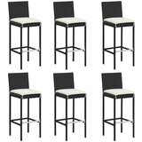  7-dijelni vrtni barski set s jastucima crni | shoptok.hr
