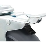  Okretni kotačići s otvorom za vijak i kočnicama 4 kom 125 mm | shoptok.hr