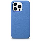 ICARER Magnetni usnjeni ovitek za iPhone 14 Pro Max z modro usnjeno torbico MagSafe Litchi Premium, (21521932) | Shoptok.si