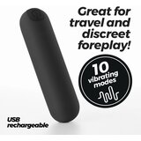 Crushious IMOAN RECHARGEABLE VIBRATING BULLET BLACK | Shoptok.si