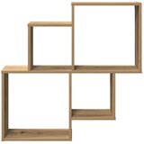  Zidna polica Artisan hrast 80x15x78,5 cm izrađeno drvo | shoptok.hr