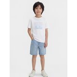 Calvin Klein Jeans Majica azur / bela | Shoptok.si