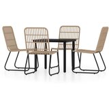  5-dijelni vrtni blagovaonski set boja hrasta | shoptok.hr