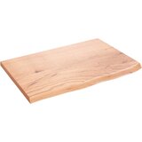  Zidna polica svjetlosmeđa 60 x 40 x 2 cm od obrađene hrastovine | Eponuda.com