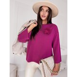 DStreet Women's oversize sweater GAIA burgundy | Shoptok.si