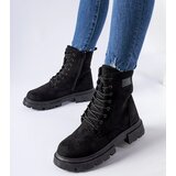 Gemre Black insulated eco-suede ankle boots Mestervi | Shoptok.si