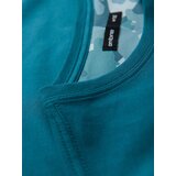 Ombre Men's cotton t-shirt with printed pocket - turquoise | shoptok.hr