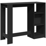  Barski stol s policom crni 124x46x103,5 cm konstruirano drvo | Eponuda.ba
