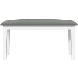 vidaXL Klupa 90 cm bijela puna drvena guma | shoptok.hr