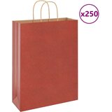  Papirnate vrećice 250 kom s ručkama crvene 32x12x42 cm | shoptok.hr