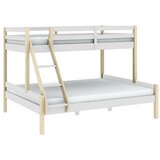 Marckeric Bijeli dječji krevet od masivnog bora na kat 90x190/140x190 cm Livia – | shoptok.hr