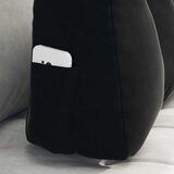  Jastuk za leđa Crna 60 x 24 x 50 cm Baršun | shoptok.hr