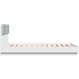  Posteljni okvir z vzglavjem in LED bel 120x200 cm | Shoptok.si