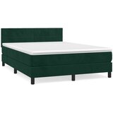  Krevet s oprugama i madracem tamnozeleni 140x190 cm baršunasti | shoptok.hr