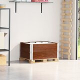 vidaXL Paletni okvirji 2 kosa rjavi 80x60 cm trdna borovina | Shoptok.si