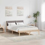  Okvir kreveta Smeđa i taupe 140 x 200 cm Masivna borovina | shoptok.hr