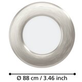 Eglo 901403-KOMPLET 3xLED ugradna plafonska svetiljka fueva LED/3,7W/230V prečnik 8,8 cm hrom | Eponuda.com