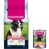  15 kg Eukanuba suha hrana + 3 x 400 g odgovarajuće mokre hrane gratis! - Senior Medium Breed | shoptok.hr