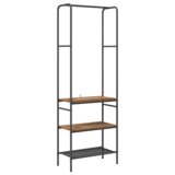 vidaXL stalak za odjeću s policama staro drvo 60 x 30 x 171 cm | shoptok.hr