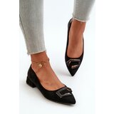 S. BARSKI Low-Heeled Pumps With Eco Suede Embellishment S.Barski | Eponuda.ba