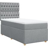  Krevet s oprugama i madracem svjetlosivi 100x200 cm od tkanine | shoptok.hr