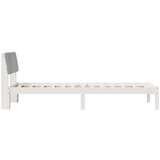  Kovinska posteljna konstrukcija Bela in svetlo siva 75 x 190 cm, (5000084076) | Shoptok.si