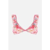 Trendyol Floral Pattern Frill Detailed Bikini Top | Shoptok.si