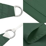 vidaXL Senčno jadro oksford blago kvadratno 7x7 m temno zeleno, (20743240) | Shoptok.si