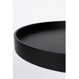 White Label Okrogla stranska mizica z mizno ploščo v hrastovem dekorju ø 40 cm Yuri S – | Shoptok.si