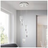 Eglo farsala visilica/5, led, g9, 5x3w, 5x360lm, nikl-mat/staklo sivo | shoptok.hr